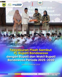 Pisah Sambut Pj. Bupati Bondowoso, Terhadap Bupati definitif KH. Abdul Hamid Wahid